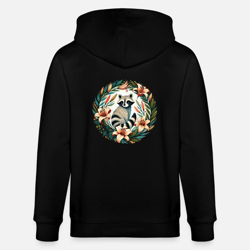 Lys raton laveur - Veste à capuche bio CULTIVATOR Stanley/Stella Unisexe - noir