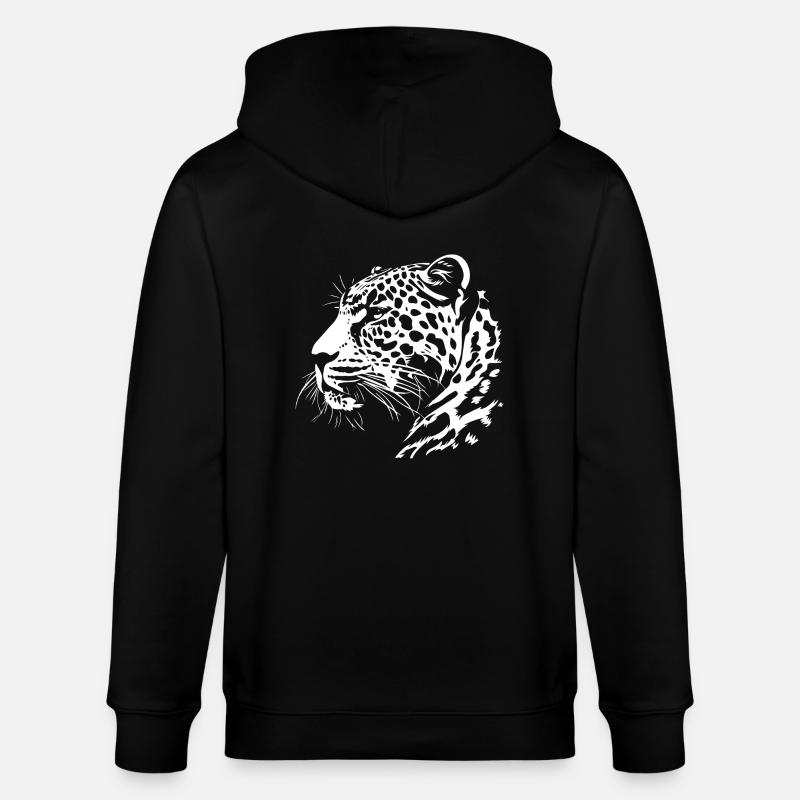 Léopard - Veste à capuche bio CULTIVATOR Stanley/Stella Unisexe - noir