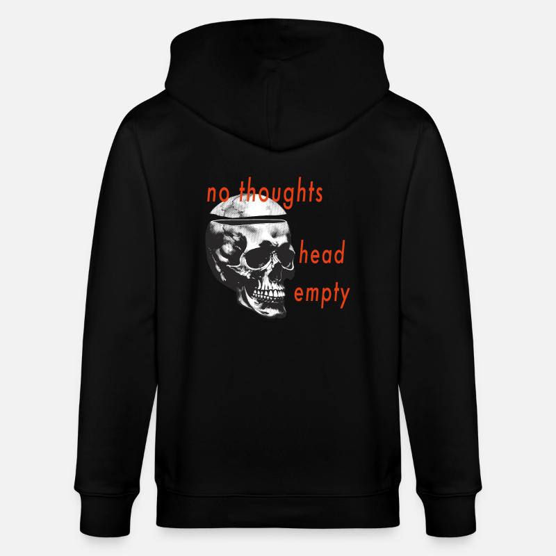 no thoughts - Stanley/Stella Unisex Bio-Kapuzenjacke CULTIVATOR  - Schwarz