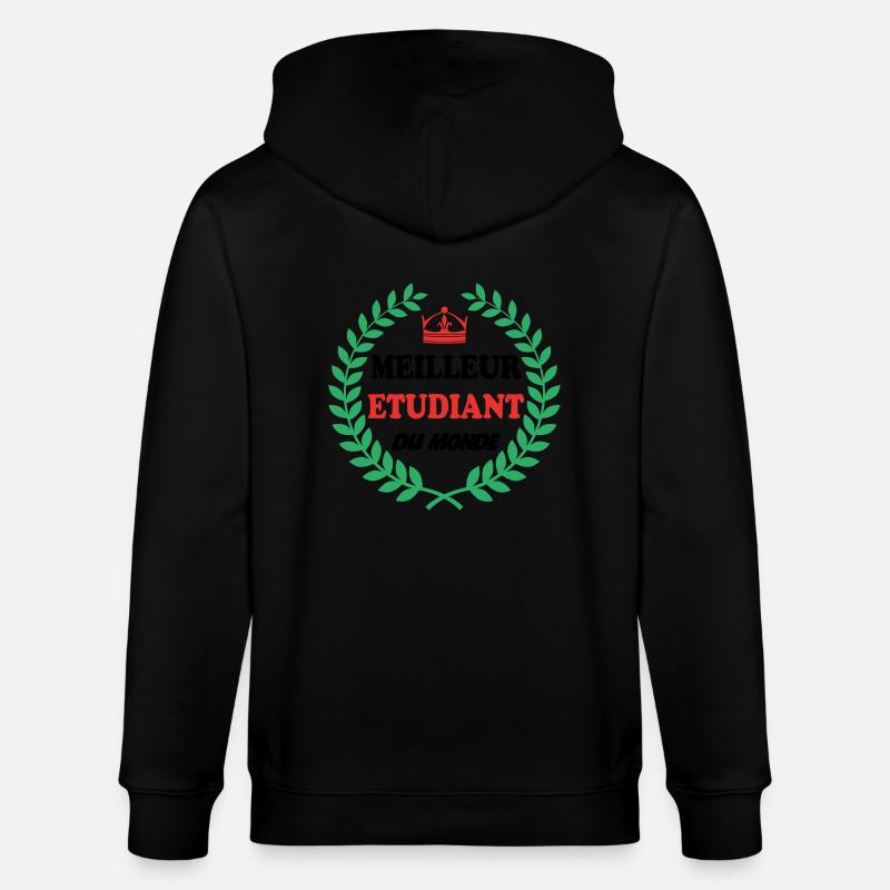 BESTER STUDENT DER WELT - Stanley/Stella Unisex Bio-Kapuzenjacke CULTIVATOR  - Schwarz