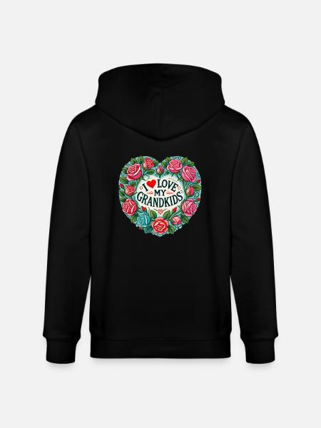 J’adore mes petits-enfants - Veste à capuche bio CULTIVATOR Stanley/Stella Unisexe - noir
