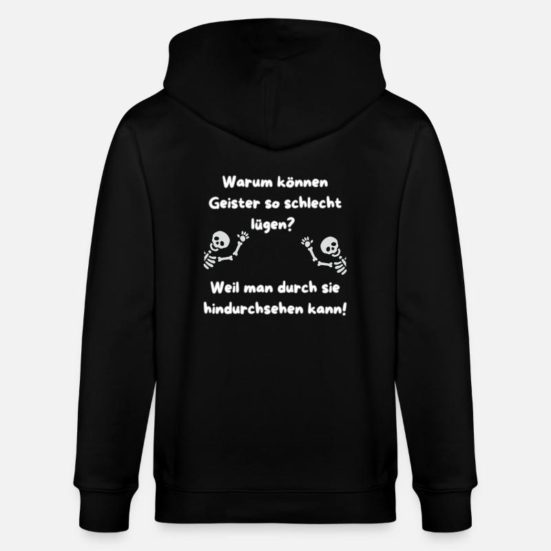 « Flachwitz Parade Ghosts » - Veste à capuche bio CULTIVATOR Stanley/Stella Unisexe - noir