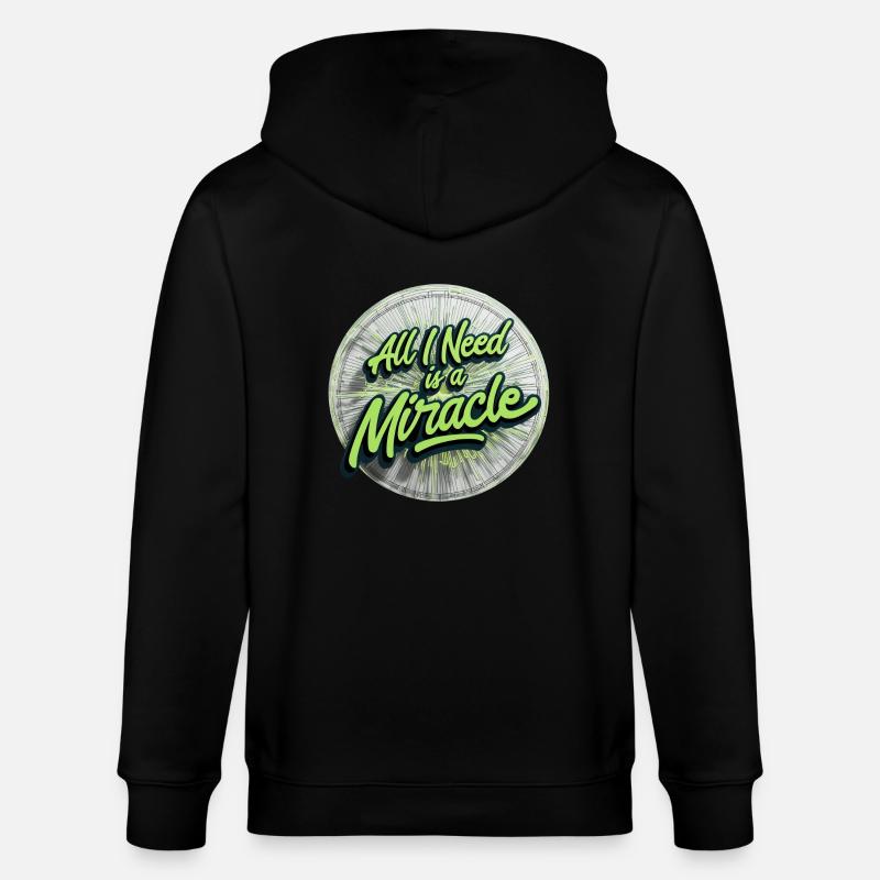 Ich brauche ein Wunder - Stanley/Stella Unisex Bio-Kapuzenjacke CULTIVATOR  - Schwarz