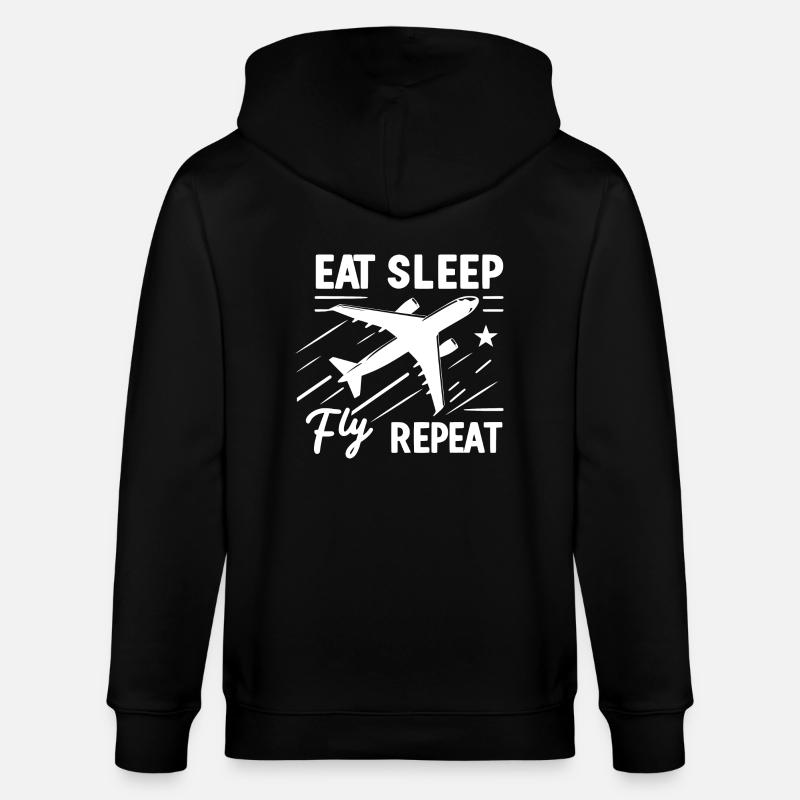 Manger dormir Mouche Répéter - Veste à capuche bio CULTIVATOR Stanley/Stella Unisexe - noir