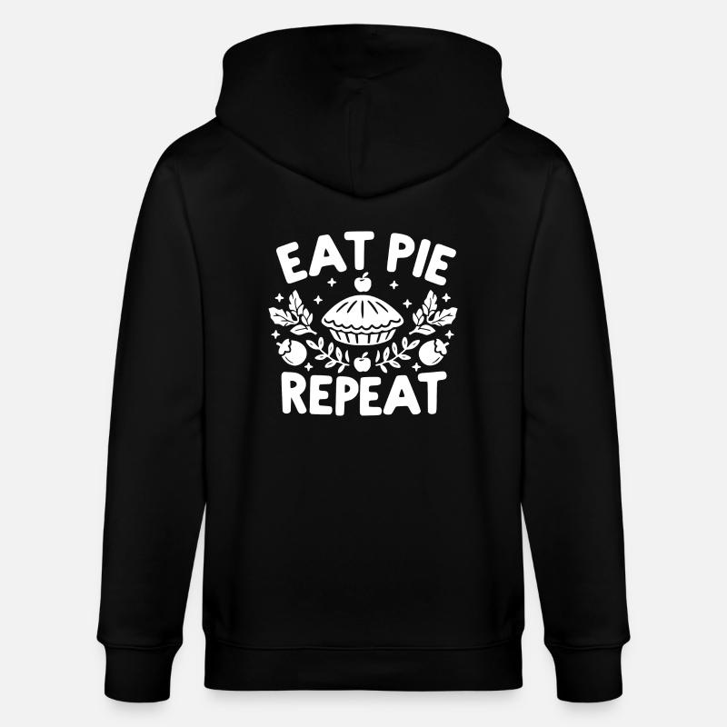 Eat Pie Repeat - Stanley/Stella CULTIVATOR  Unisex Organic Hooded Jacket - black