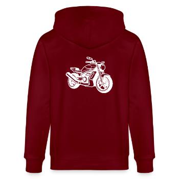 Motard - Veste à capuche bio CULTIVATOR Stanley/Stella Unisexe - bordeaux - Dos - Anna (173cm)