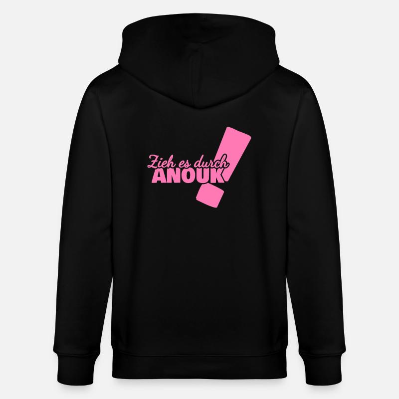 Anouk as a given name - Stanley/Stella CULTIVATOR  Unisex Organic Hooded Jacket - black