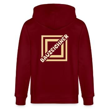 Dessinateur - Veste à capuche bio CULTIVATOR Stanley/Stella Unisexe - bordeaux - Dos - Anna (173cm)