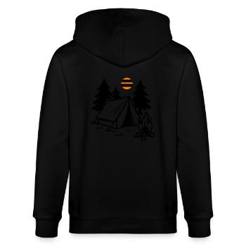 Tent Campfire Camping - Stanley/Stella CULTIVATOR  Unisex Organic Hooded Jacket - black - Back - Anna (173cm)