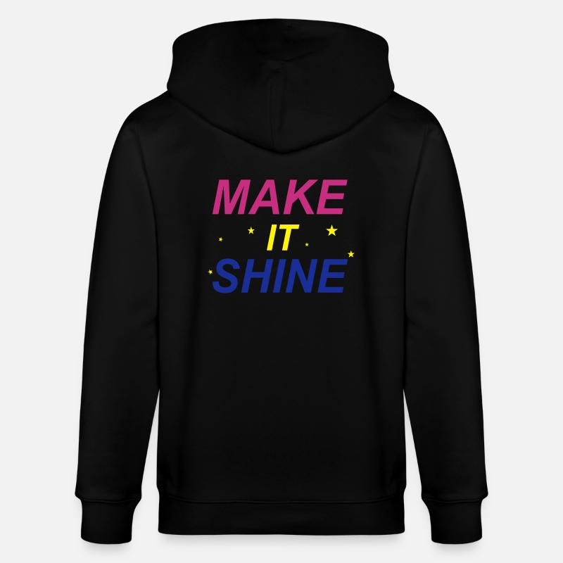 Make It Shine - Stanley/Stella Unisex Bio-Kapuzenjacke CULTIVATOR  - Schwarz