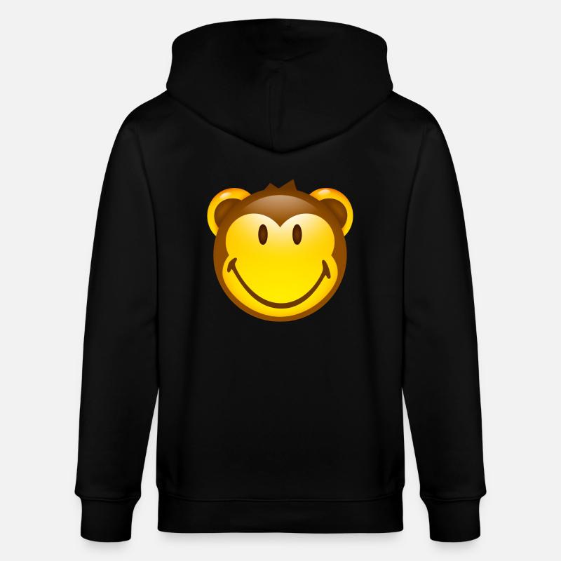 Smiley Monkey - Veste à capuche bio CULTIVATOR Stanley/Stella Unisexe - noir