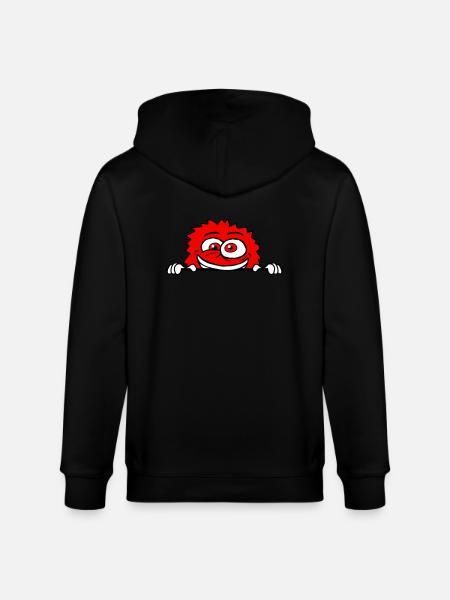 Nervous breakdown monster shield crazy - Stanley/Stella CULTIVATOR  Unisex Organic Hooded Jacket - black