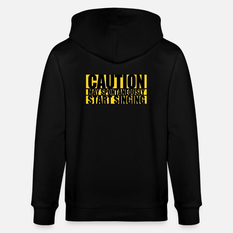 may spontaneously start singing - Stanley/Stella CULTIVATOR  Unisex Organic Hooded Jacket - black