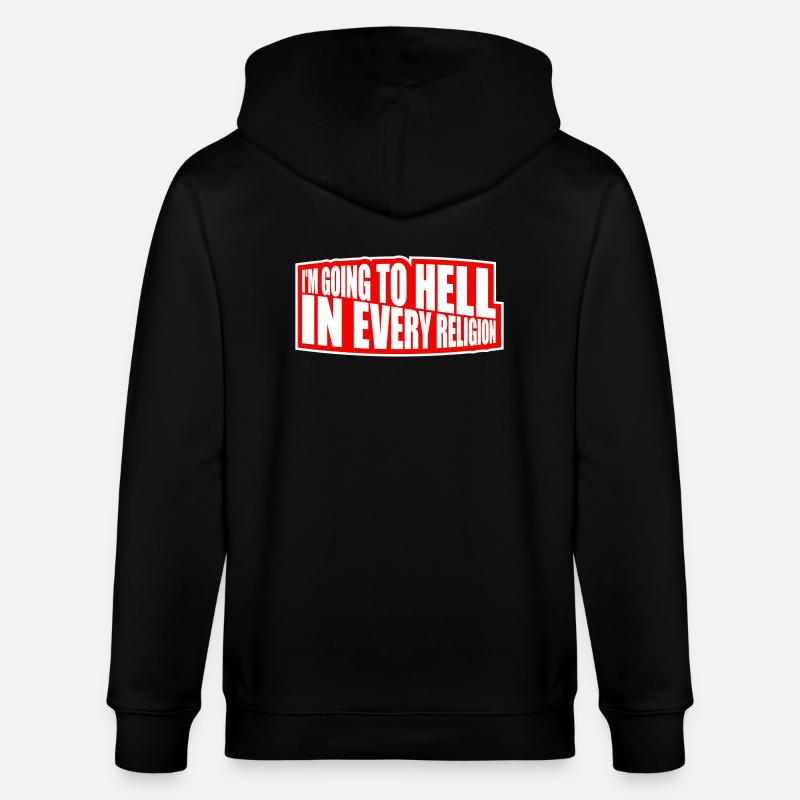 im going to hell - Stanley/Stella Unisex Bio-Kapuzenjacke CULTIVATOR  - Schwarz