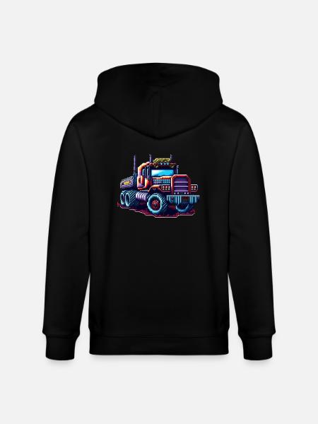 Pixel Truck No. 3 - Stanley/Stella CULTIVATOR Unisex Organic Hooded Jacket - black
