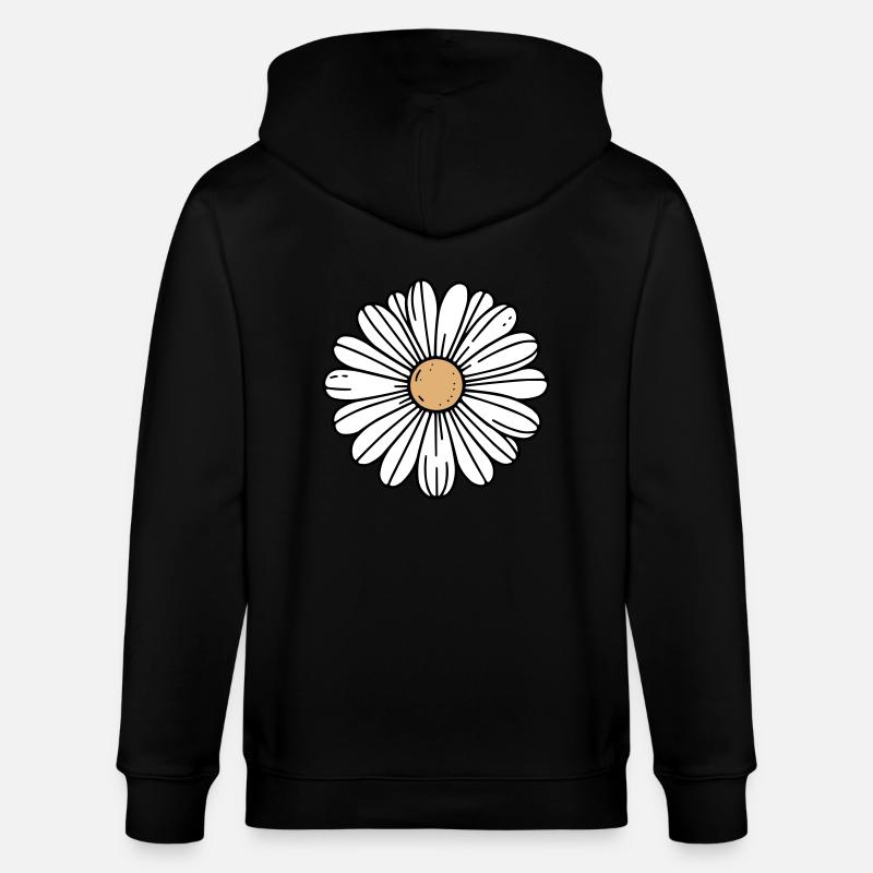 Gänseblümchen - Stanley/Stella Unisex Bio-Kapuzenjacke CULTIVATOR  - Schwarz