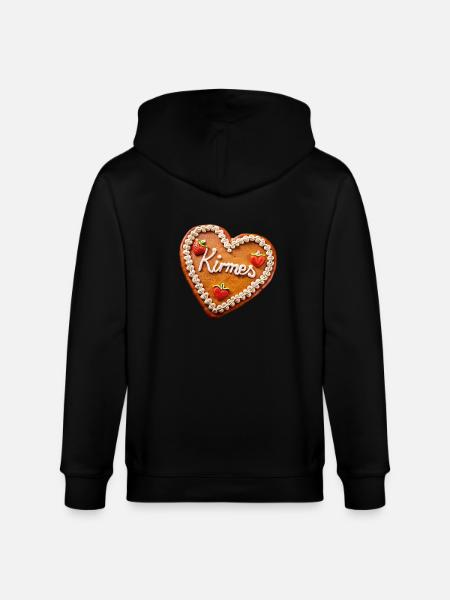 Kirmes-Lebkuchenherz - Stanley/Stella Unisex Bio-Kapuzenjacke CULTIVATOR - Schwarz