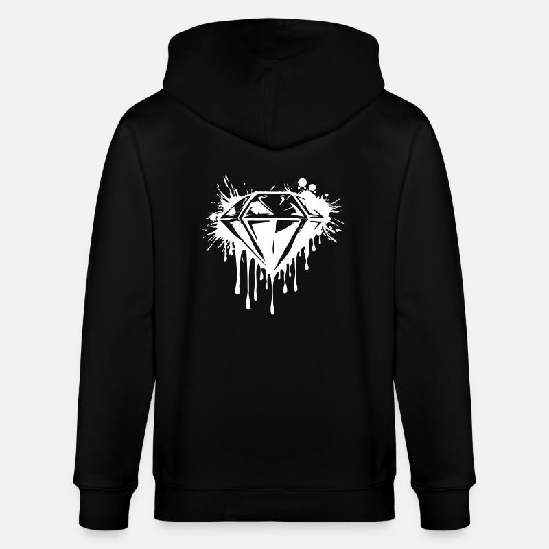 Diamant Pierre précieuse - Veste à capuche bio CULTIVATOR Stanley/Stella Unisexe - noir