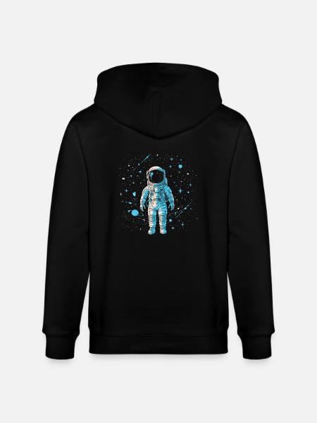 Astronaut - Stanley/Stella Unisex Bio-Kapuzenjacke CULTIVATOR  - Schwarz