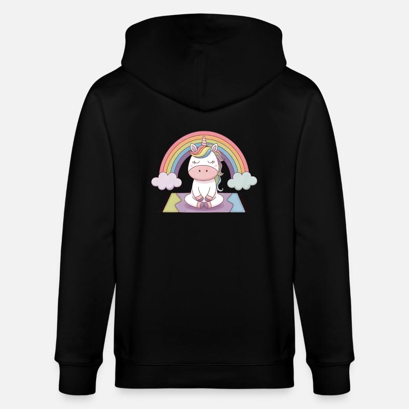 Yoga Einhorn - Stanley/Stella Unisex Bio-Kapuzenjacke CULTIVATOR  - Schwarz