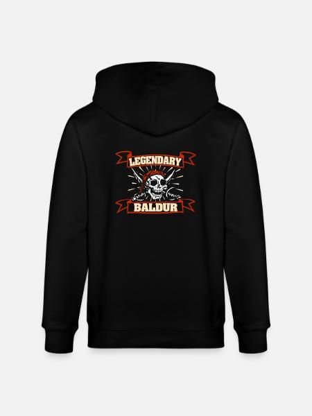 Gift for Baldur - Stanley/Stella CULTIVATOR  Unisex Organic Hooded Jacket - black