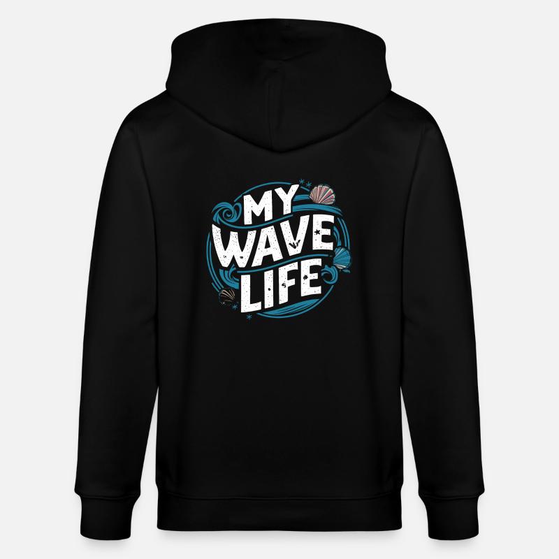My wave life - Veste à capuche bio CULTIVATOR Stanley/Stella Unisexe - noir