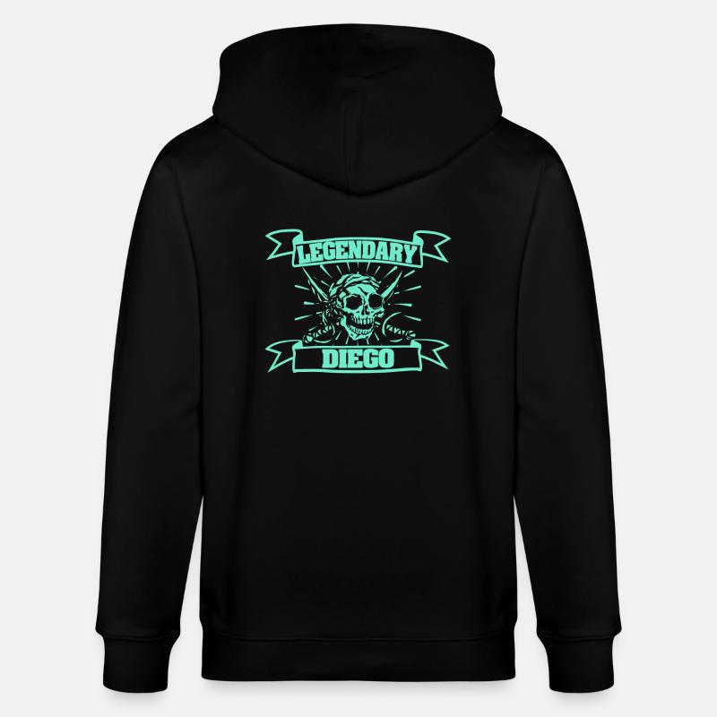 Diego - Stanley/Stella Unisex Bio-Kapuzenjacke CULTIVATOR  - Schwarz