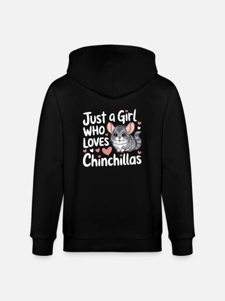Chinchilla Chinchillas Mouse - Stanley/Stella CULTIVATOR Unisex Organic Hooded Jacket - black