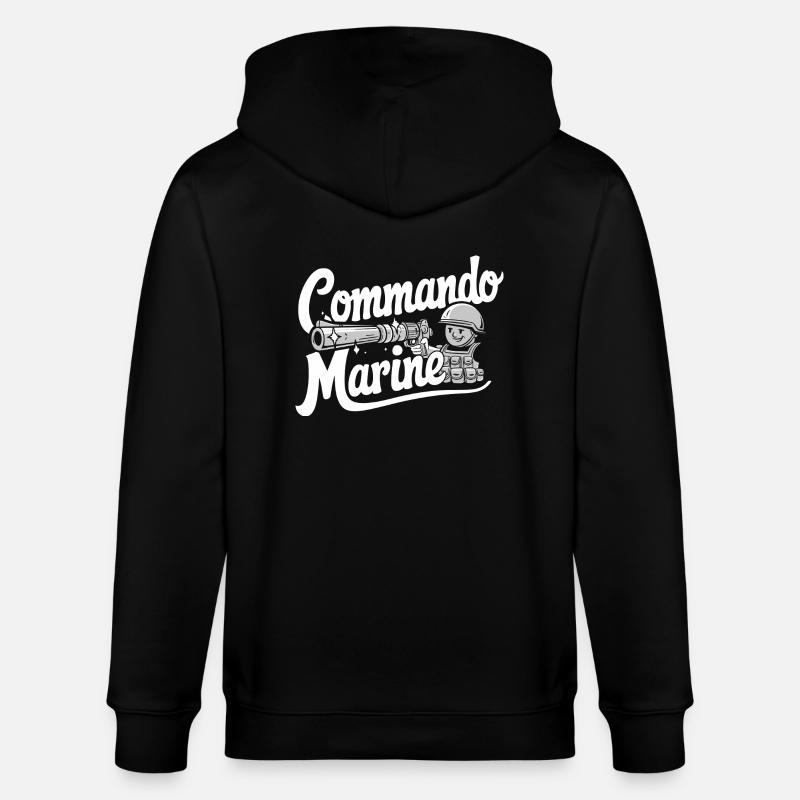 Commando Marine - Veste à capuche bio CULTIVATOR Stanley/Stella Unisexe - noir