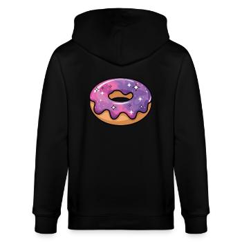 Kosmische Galaxie Donut - Stanley/Stella Unisex Bio-Kapuzenjacke CULTIVATOR  - Schwarz - Hinten - Anna (173cm)