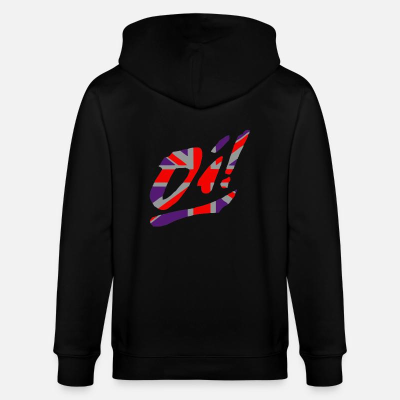 Oi! Unionjack - Stanley/Stella Unisex Bio-Kapuzenjacke CULTIVATOR  - Schwarz