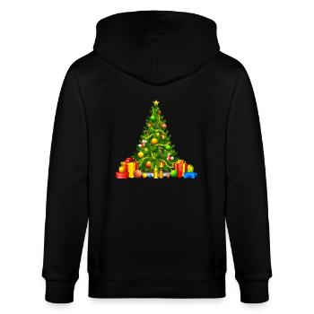Weihnachtsbaum - Stanley/Stella Unisex Bio-Kapuzenjacke CULTIVATOR  - Schwarz - Hinten - Anna (173cm)