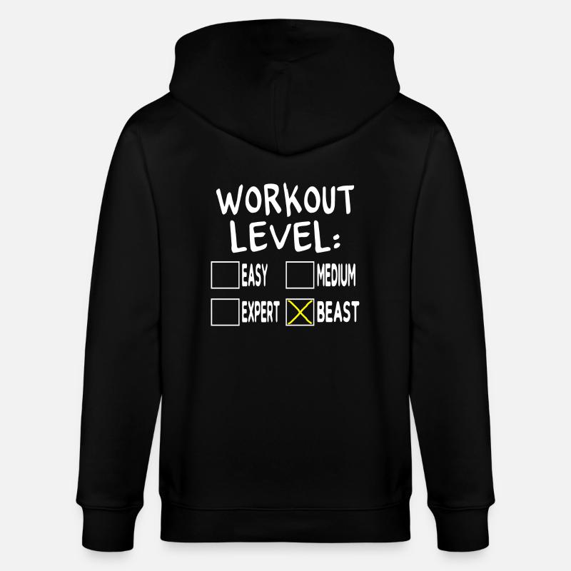 Workout Level Beast - Veste à capuche bio CULTIVATOR Stanley/Stella Unisexe - noir