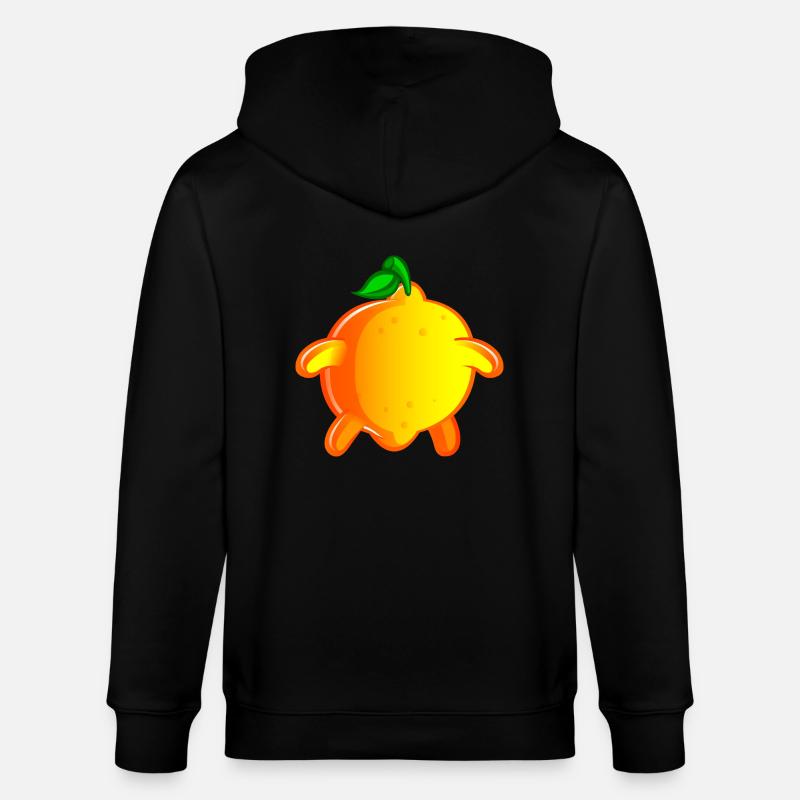citron de dos - Veste à capuche bio CULTIVATOR Stanley/Stella Unisexe - noir