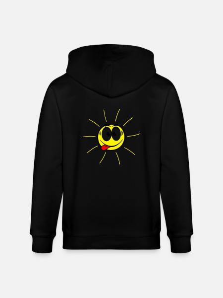 Gesicht - Sonne - Stanley/Stella Unisex Bio-Kapuzenjacke CULTIVATOR - Schwarz