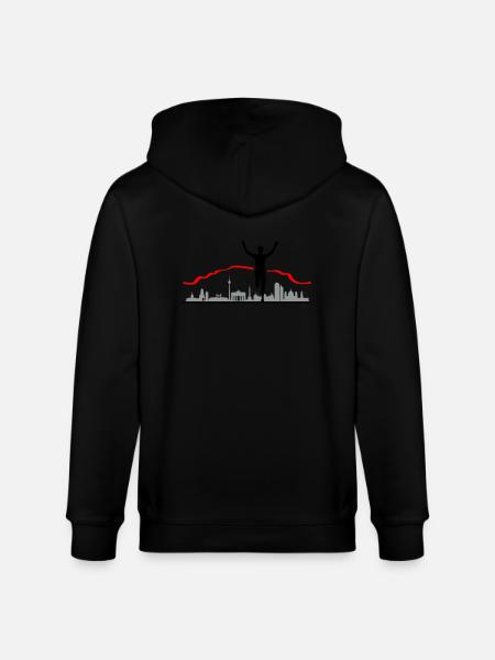 Berlin Marathon - Stanley/Stella Unisex Bio-Kapuzenjacke CULTIVATOR  - Schwarz