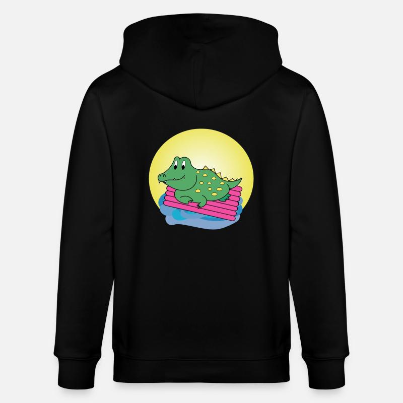 Kai Crocodile - Gift - Gift Idea - Stanley/Stella CULTIVATOR Unisex Organic Hooded Jacket - black