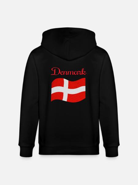 Drapeau du Danemark - Veste à capuche bio CULTIVATOR Stanley/Stella Unisexe - noir