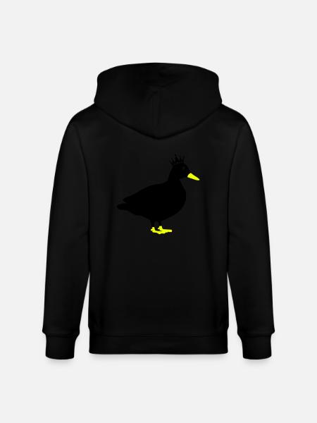 ente comic king - Stanley/Stella Unisex Bio-Kapuzenjacke CULTIVATOR  - Schwarz