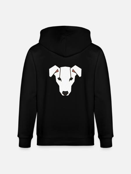 Jack Russell Faces 3a - Stanley/Stella Unisex Bio-Kapuzenjacke CULTIVATOR - Schwarz