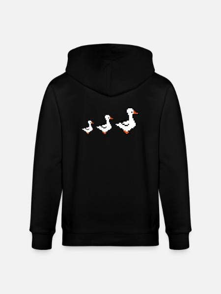 Pixel Ducks - Stanley/Stella CULTIVATOR Unisex Organic Hooded Jacket - black