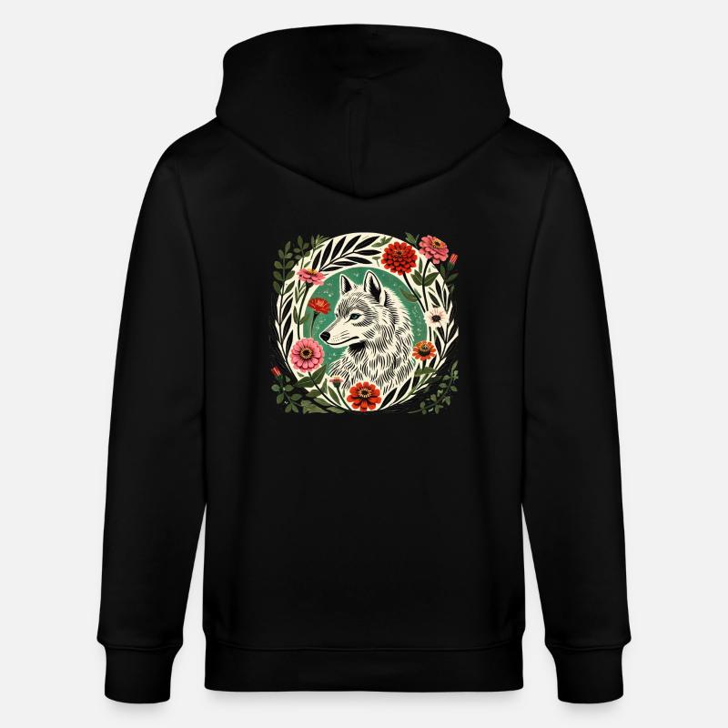 Wolf - Stanley/Stella Unisex Bio-Kapuzenjacke CULTIVATOR  - Schwarz