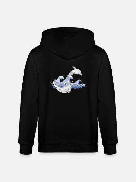 Dauphins - Veste à capuche bio CULTIVATOR Stanley/Stella Unisexe - noir