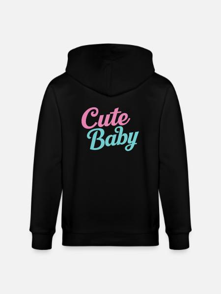 Cute baby - Stanley/Stella CULTIVATOR  Unisex Organic Hooded Jacket - black