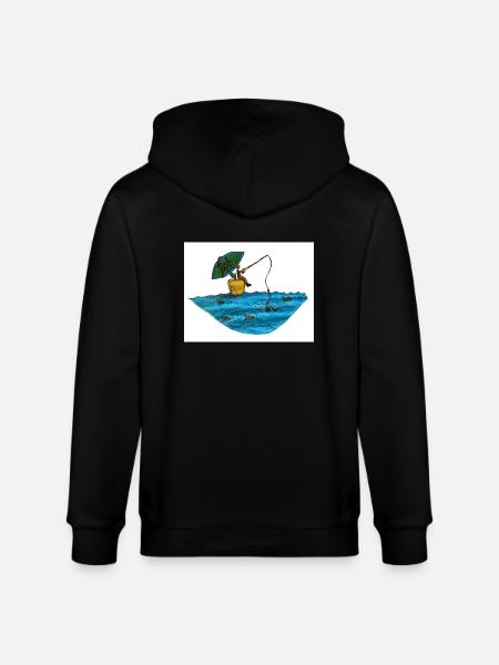Fish - Stanley/Stella CULTIVATOR  Unisex Organic Hooded Jacket - black