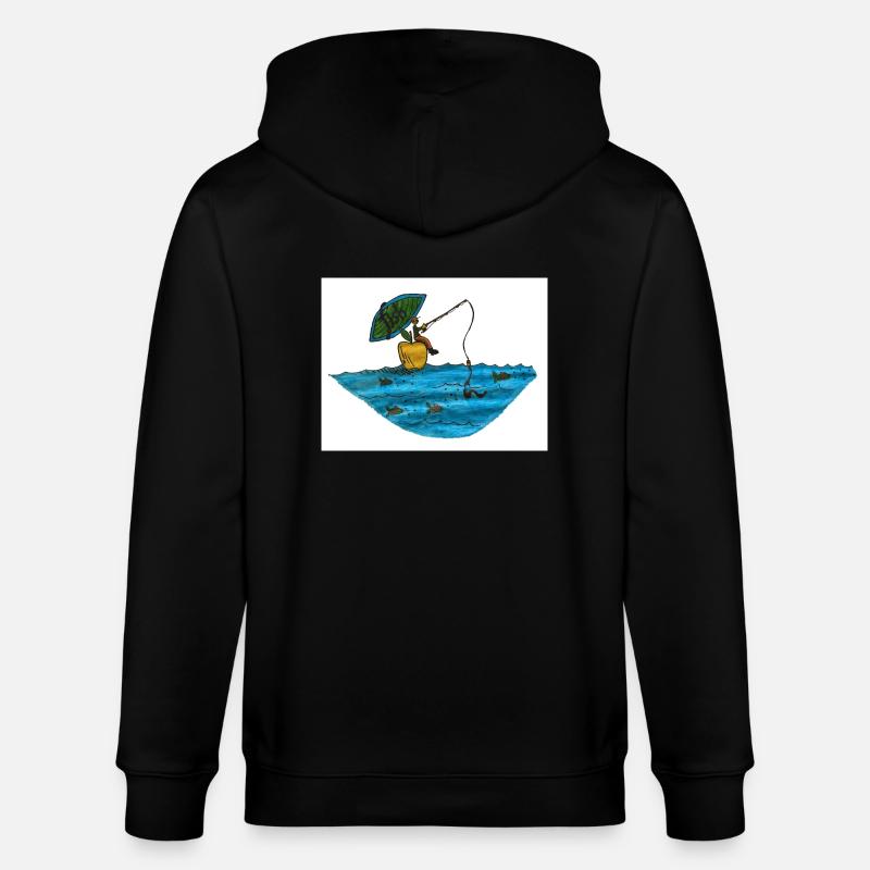 Poisson - Veste à capuche bio CULTIVATOR Stanley/Stella Unisexe - noir