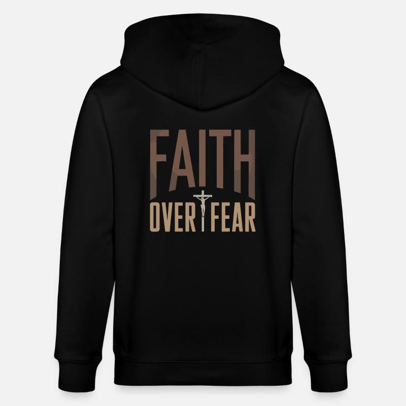 Glaube statt Angst - Stanley/Stella Unisex Bio-Kapuzenjacke CULTIVATOR  - Schwarz