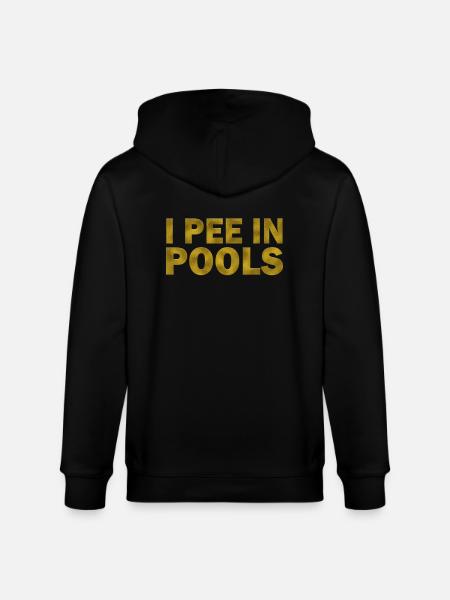 I Pee In Pools - Stanley/Stella CULTIVATOR  Unisex Organic Hooded Jacket - black