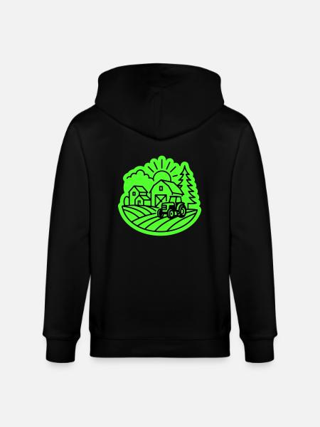 Farm Agriculture - Stanley/Stella CULTIVATOR  Unisex Organic Hooded Jacket - black