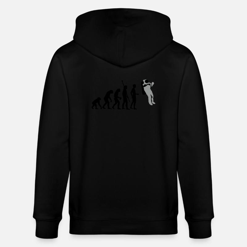 evolution_astronaut_2c - Stanley/Stella Unisex Bio-Kapuzenjacke CULTIVATOR  - Schwarz